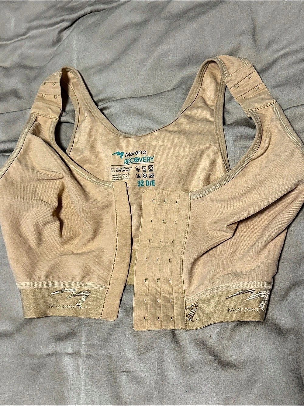 Marena Recovery Classic Post-Surgical Compression Bra Beige 32 D/E